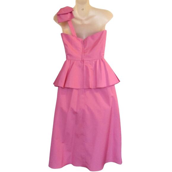 ILGWU Pink Peplum Taffeta Sweetheart Derby Dress OOAK - Picture 3 of 4